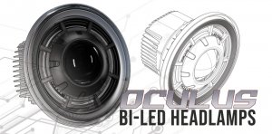 Jeep Wrangler JK Headlight Assembly - ORACLE Lighting - Oculus Bi-LED Projector, 6000K - `07-`18
