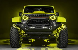 Jeep Wrangler JK Headlight Assembly - ORACLE Lighting - Bi-LED Projector - ColorSHIFT