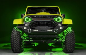 Jeep Wrangler JK BiLED Projector Headlights - ORACLE Lighting - RGB+W - ColorSHIFT - `07-`18