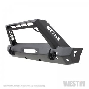 Jeep Wrangler JK WJ2 Stubby Front Bumper with LED Light Bar Mount - Front - Westin - Textured Black - `07-`18