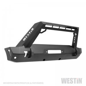 Jeep Wrangler JK WJ2 Stubby Front Bumper with LED Light Bar Mount - Front - Westin - Textured Black - `07-`18