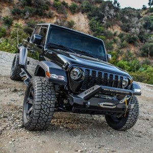 Jeep Wrangler JL Stubby Front Bumper - Front - Westin - LED Light Bar Mount - Textured Black - `18-`19