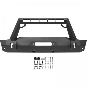 Jeep Wrangler JL Stubby Front Bumper - Front - Westin - LED Light Bar Mount - Textured Black - `18-`19