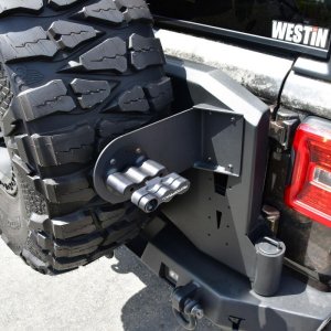 Jeep Wrangler JL RotoPax Mount - Rear - Westin - Textured Black - `18-`22