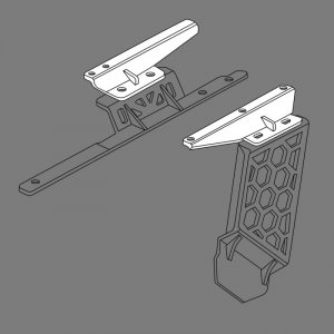 Jeep Wrangler JL Rack Mount Kit - Go Rhino - SRM - Textured Black - `19-`22