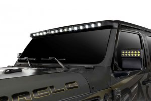 Jeep Gladiator Light Bar Mount Kits - Integrated Windshield - ORACLE Lighting - Matte Black