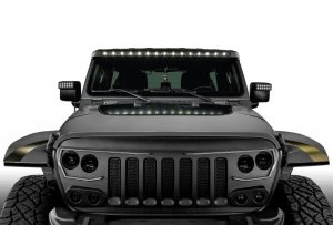 Jeep Gladiator Light Bar Mount Kits - Integrated Windshield - ORACLE Lighting - Matte Black
