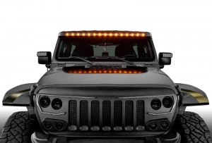Jeep Gladiator Light Bar Mount Kits - Integrated Windshield - ORACLE Lighting - Matte Black