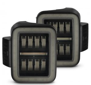 Jeep Gladiator Headlights - AlphaRex - NOVA-Series Prismatic LED - Alpha-Black - `19-`24