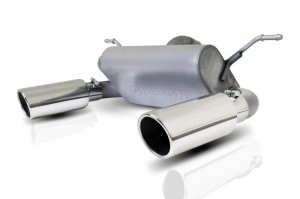 Jeep Wrangler JL Cat-Back Dual Split Exhaust System - Gibson - Stainless - 3.6L - `18-`22