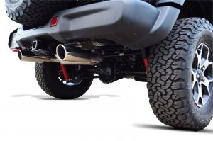 Jeep Wrangler JL Cat-Back Dual Split Exhaust System - Gibson - Stainless - 3.6L - `18-`22