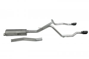 Jeep Gladiator Performance Exhaust - Rear - Gibson - Cat-Back Dual Split Exhaust - Black Elite - Black - 3.6L - `20-`22