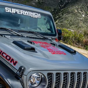 Jeep Gladiator LED Hood Scoops - Westin - Textured Black - `18-`20