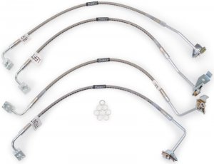 Jeep Wrangler JK Brake Line Kit - Russell - Street Legal, 4in Lift - `07-`08