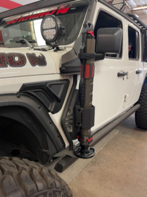 Jeep Gladiator Front Fender Jack Mount - Front Driver Side - Go Rhino - El Gato EG-1 - Textured Black - `18-`24
