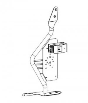 Jeep Wrangler JK Front Fender Jack Mount for Hi-Lift Jack - Front - Go Rhino - Textured Black - `07-`18