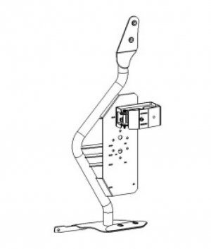 Jeep Wrangler JK Front Fender Jack Mount for Hi-Lift Jack - Front - Go Rhino - Textured Black - `07-`18