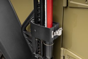 Jeep Wrangler JK Front Fender Jack Mount for Hi-Lift Jack - Front - Go Rhino - Textured Black - `07-`18