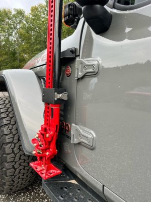 Jeep Gladiator Jack Mount - Front Driver Side - Go Rhino - Hi-Lift Jack - Textured Black - `18-`24
