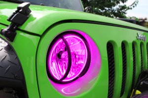 Jeep Wrangler JK Headlight Assembly - ORACLE Lighting - w/ BC1 Controller - ColorSHIFT - `07-`16