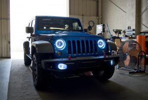 Jeep Wrangler JK Headlight Assembly - ORACLE Lighting - w/ BC1 Controller - ColorSHIFT - `07-`16