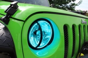 Jeep Wrangler JK Headlight Assembly - ORACLE Lighting - w/ BC1 Controller - ColorSHIFT - `07-`16