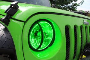 Jeep Wrangler JK Headlight Assembly - ORACLE Lighting - w/ BC1 Controller - ColorSHIFT - `07-`16