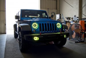 Jeep Wrangler JK Headlight Assembly - ORACLE Lighting - w/ BC1 Controller - ColorSHIFT - `07-`16