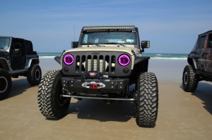 Jeep Wrangler JK Headlight Assembly - ORACLE Lighting - w/ BC1 Controller - ColorSHIFT - `07-`16