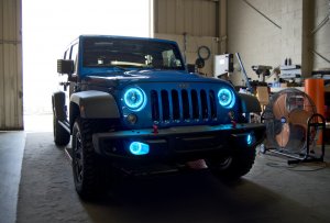 Jeep Wrangler JK Headlight Assembly - ORACLE Lighting - w/ BC1 Controller - ColorSHIFT - `07-`16