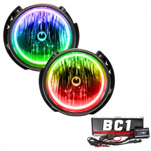 Jeep Wrangler JK Headlight Assembly - ORACLE Lighting - w/ BC1 Controller - ColorSHIFT - `07-`16
