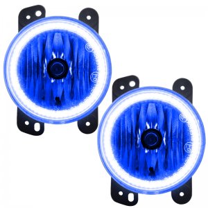 Jeep Wrangler JK LED Fog Light Halos - ORACLE Lighting - Pre-Assembled - Blue - `10-`15
