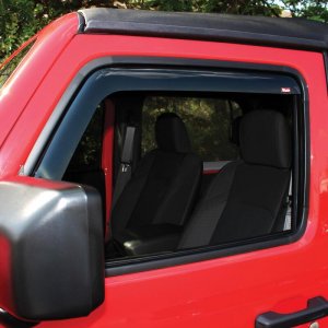 Jeep Wrangler JL Wind Deflector - Front - Westin - In-Channel - Smoke - `18-`19