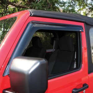 Jeep Wrangler JL Wind Deflector - Front - Westin - Slim - Smoke - `18-`19