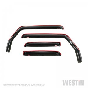 Jeep Wrangler JL Wind Deflector - Side - Westin - In-Channel - Smoke - `18-`23