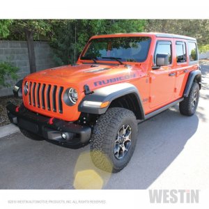Jeep Wrangler JL Wind Deflector - Side - Westin - In-Channel - Smoke - `18-`23