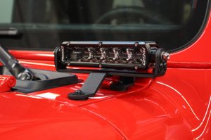 Jeep Gladiator Light Mounts - Windshield Cowl - Go Rhino - XE - Textured Black - `18-`20