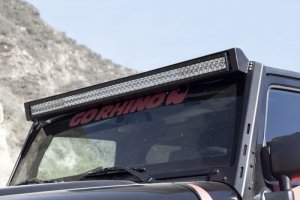 Jeep Wrangler JK Light Mount Frame - Windshield - Go Rhino - WLF - Textured Black - `07-`18