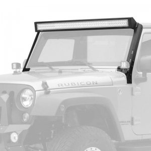 Jeep Wrangler JK Light Mount Frame - Windshield - Go Rhino - WLF - Textured Black - `07-`18