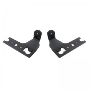 Jeep Gladiator Light Mount - Center Hood - Go Rhino - 10in Double Row - Textured Black - `18-`20