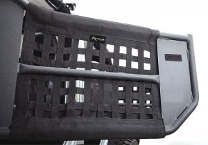 Jeep Wrangler JK Tube Doors with Netting - Rear - Rampage - Trail Doors - Black - `07-`18