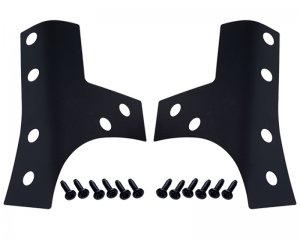 Jeep Wrangler JK Windshield Support Overlays - Kentrol - Textured Black - `07-`18