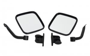 Jeep Wrangler JK Door Mirror - Kentrol - E-Z Detach - Black - `07-`18