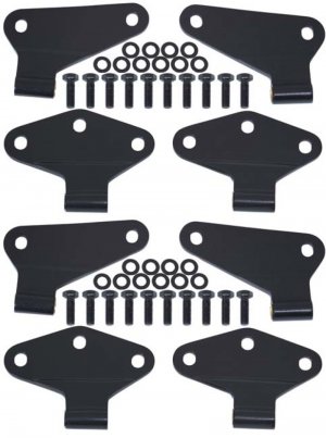 Jeep Wrangler JK Door Hinge Set - Kentrol - Textured Black - `07-`18