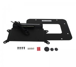 Jeep Wrangler JK License Plate Bracket - BackSide - Kentrol - Textured Black - `07-`18
