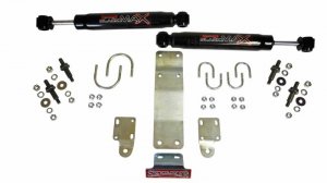 Jeep Wrangler JK Steering Damper Kit - Skyjacker - Dual, Black Max - Black - `07-`17