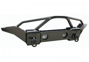 Jeep Wrangler JK Recovery Bumper - Front - Rampage - w/Stinger; Textured Finish - Black - `07-`18