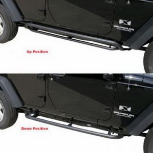 Jeep Wrangler JK Side Bar Rockerguard Step - Rampage - Black - `07-`18