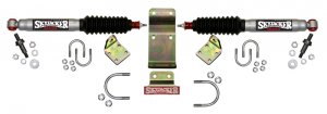 Jeep Wrangler JK Steering Damper Kit - Skyjacker - Dual - Silver - `07-`17