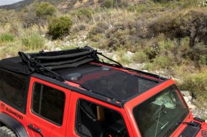 Jeep Wrangler JL Mesh Shade Top - Rampage - Extended - Black - `18-`21